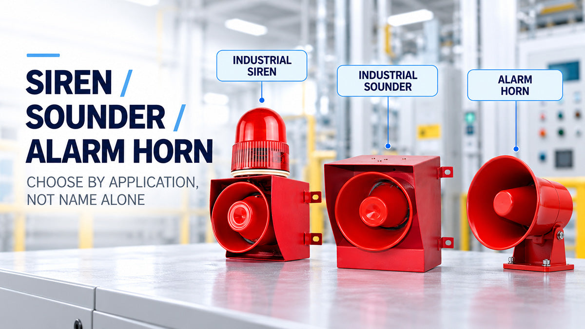 Sirena industrial vs. emisor acústico vs. bocina de alarma: ¿cuál es la diferencia?