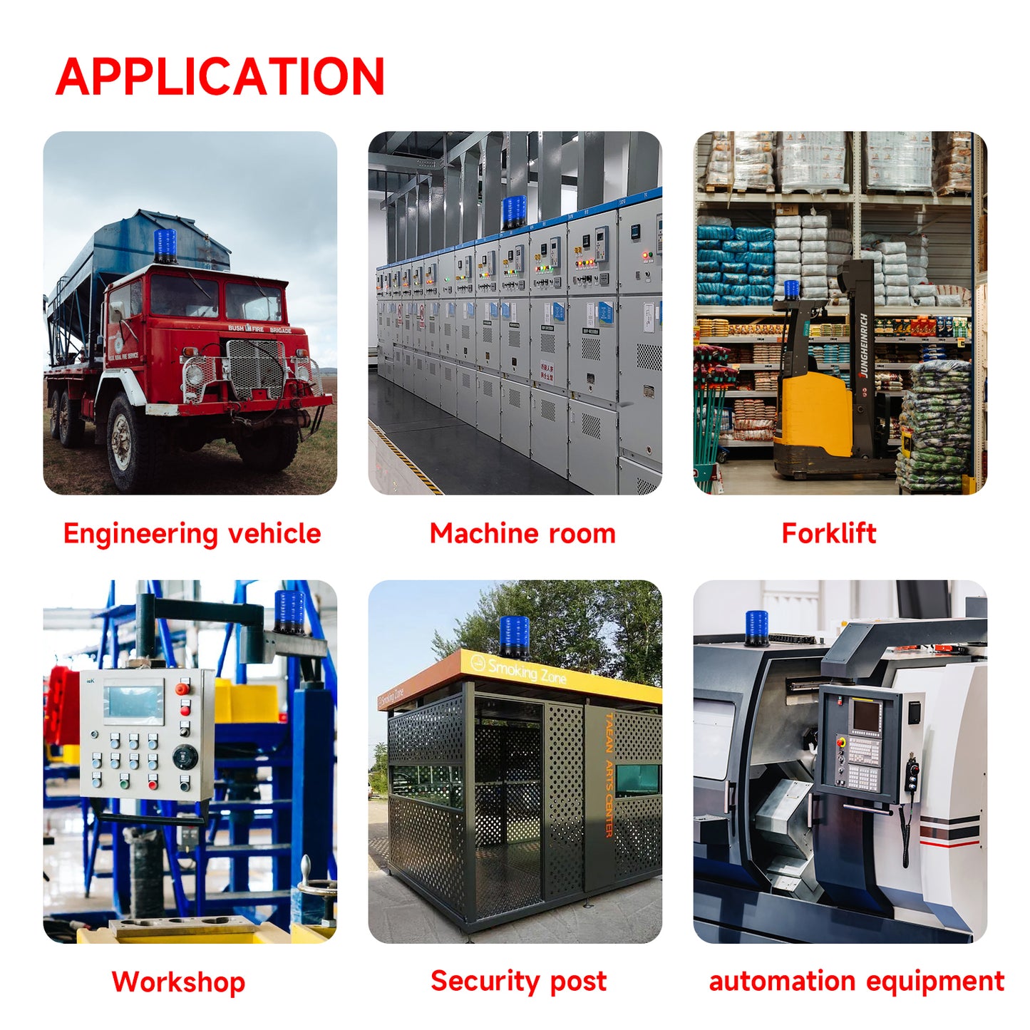 YASONG LED Strobe Light 120dB 9 Tones 4 Flash Modes Waterproof Warning Beacon Flashing Light for Vehicle, Truck, Forklift, Workshop DC12V/24V SLA-090