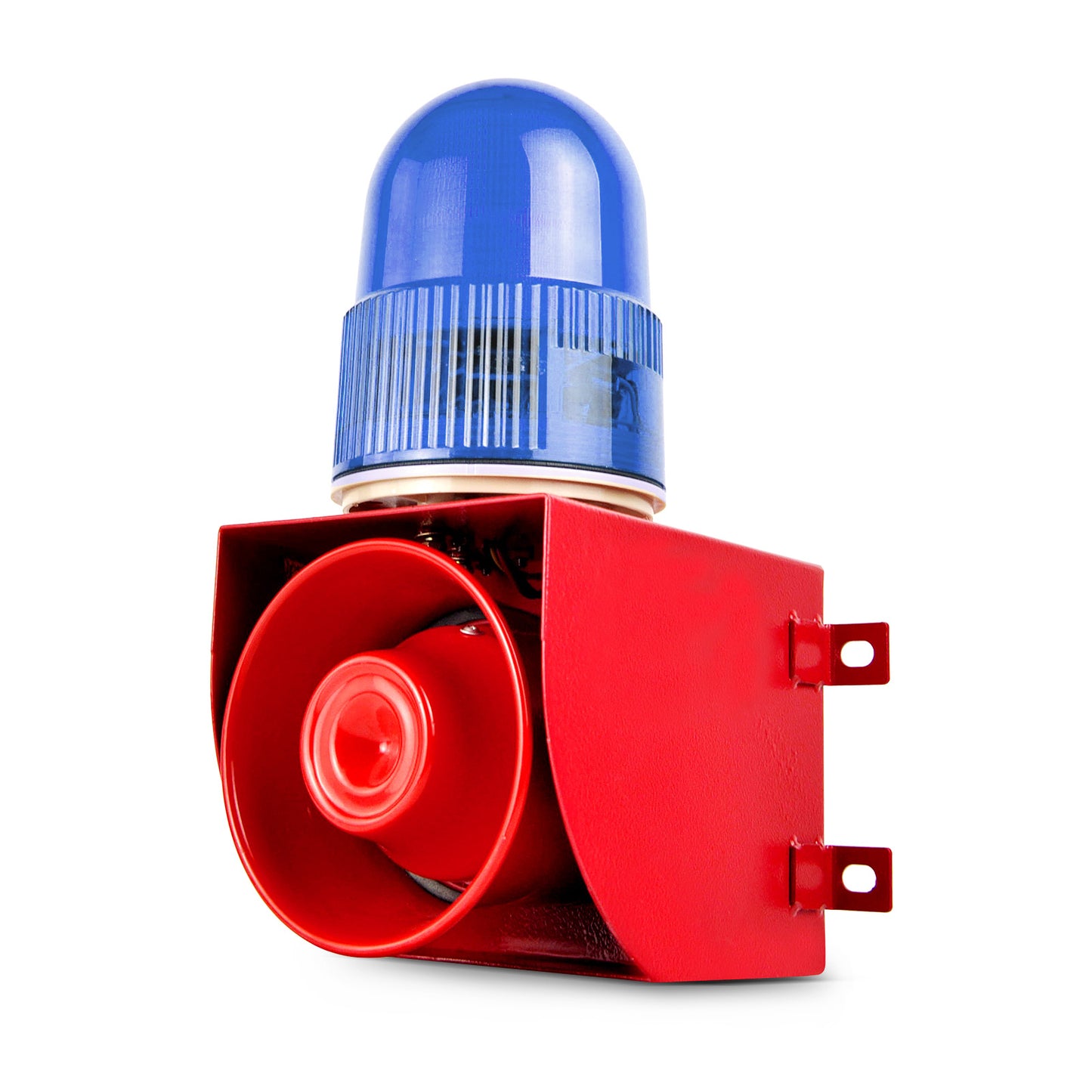 YASONG SLA-01 Industrial Alarm Siren Waterproof 120dB Horn Siren Speaker with LED Strobe Light 25W Alarm System for Factory, Dock, Warehouses