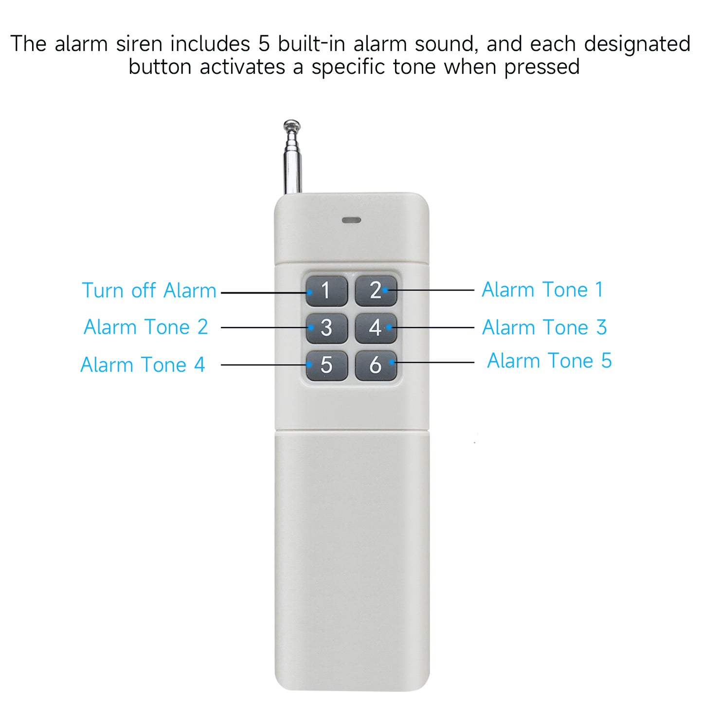 2000m Wireless Remote Control Alarm Siren Outdoor 130dB Loud Horn Multi-tone Emergency Security Industry Sirens SLA-05BY-6