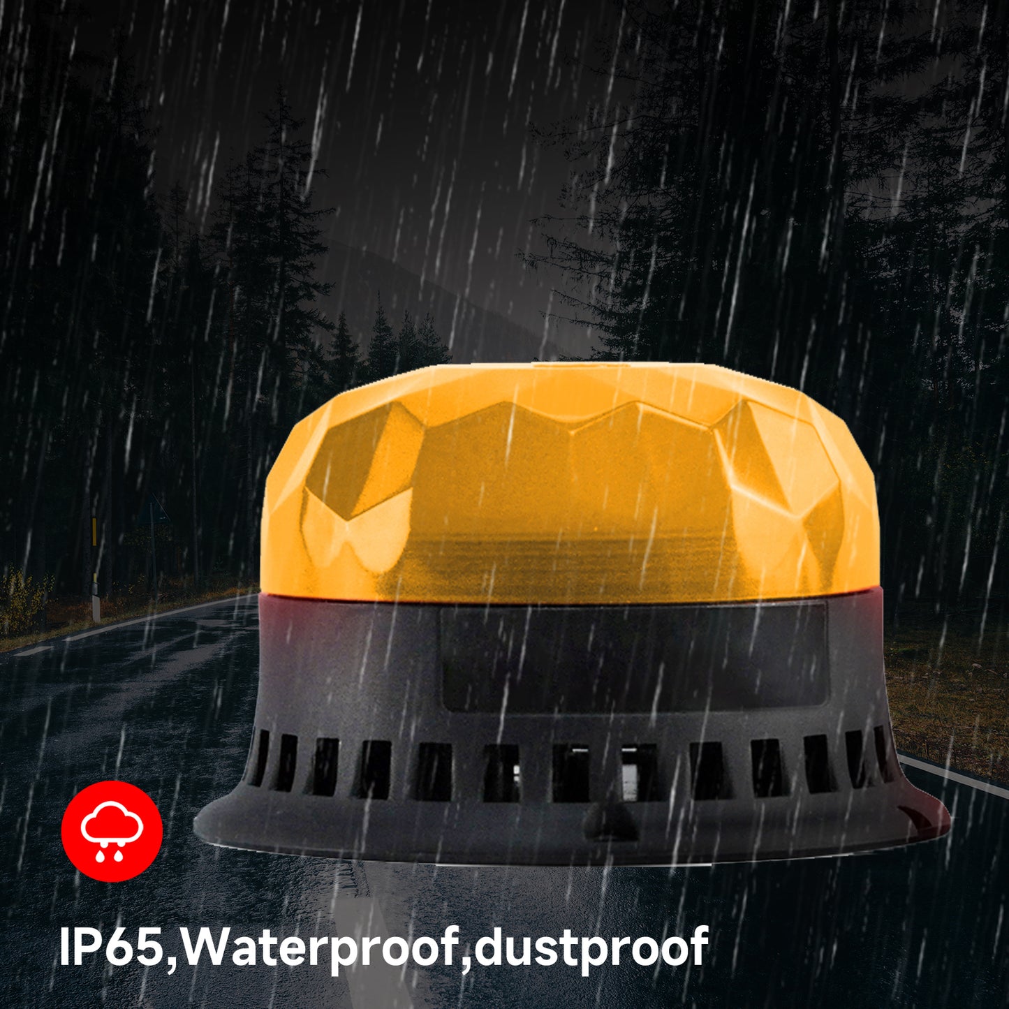 YASONG Beacon Strobe Lights LED Siren Warning Light 120dB Loud horn 2 Flashing Mode Magnetic Base for Vehicles Trucks Forklift AC100-240V SLA-190-II