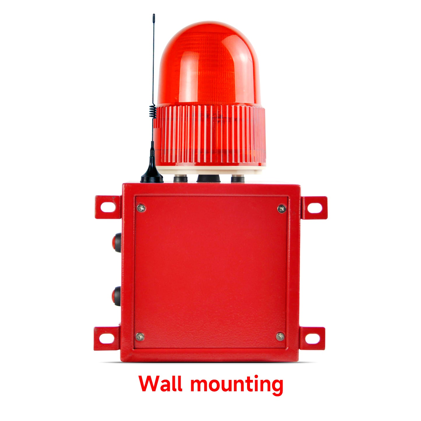 YASONG 1.2Mile/0.3Mile Outdoor Remote Control Alarm Siren, 120dB Loud Horn Adjustable with USB Port and 4 Remote Control IP65 Waterproof SLA-01HY-4