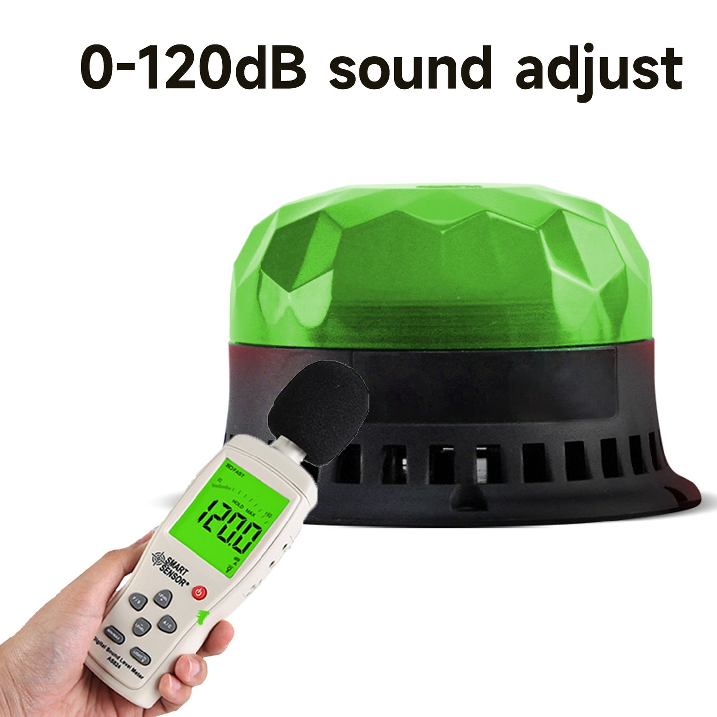 YASONG Beacon Strobe Lights LED Siren Warning Light 120dB Loud horn 2 Flashing Mode Magnetic Base for Vehicles Trucks Forklift AC100-240V SLA-190-II