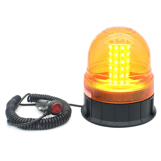 YASONG 60 LED Beacon Strobe Light 12V-24V Amber Magnetic Rooftop Emergency Safety Warning Flashing Light for Forklift Truck Tractor Carts UTV Bus
