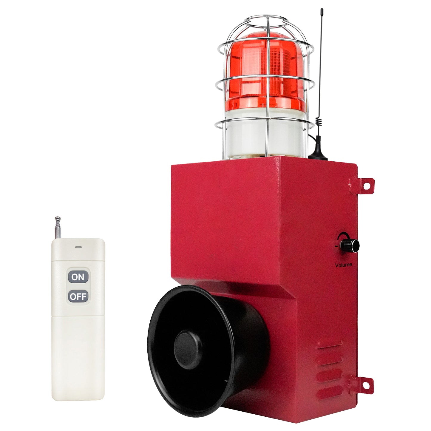 150W 2000m Wireless Remote Control Alarm Siren with LED Strobe Light 130dB Loud Multi-tone Outdoor Emergency Securit SirenSLA-900MY