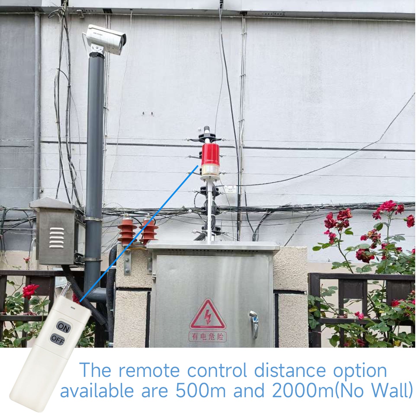 Industrial rotating Strobe Beacon Light 500m/2000m Remote Control LED Warning Lights with No Sound SLA-1101MY