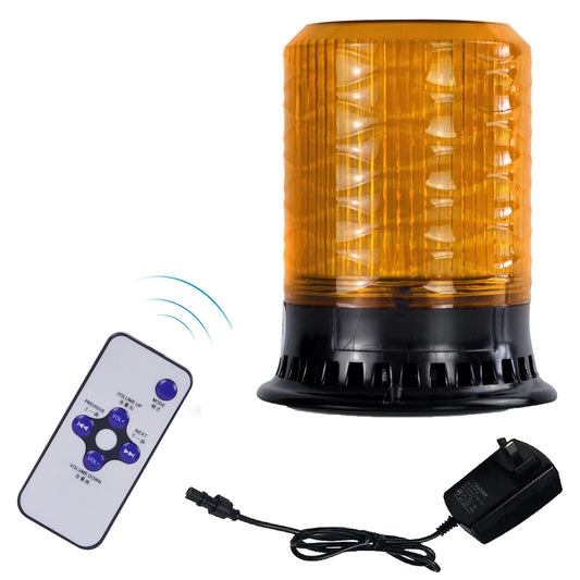 YASONG Beacon Strobe Light 4 Flashing Mode 120dB Horn 9 Tones LED  Emergency Lights with Magnet Base for Vehicles, Truck, Car AC100V-AC240V SLA-190