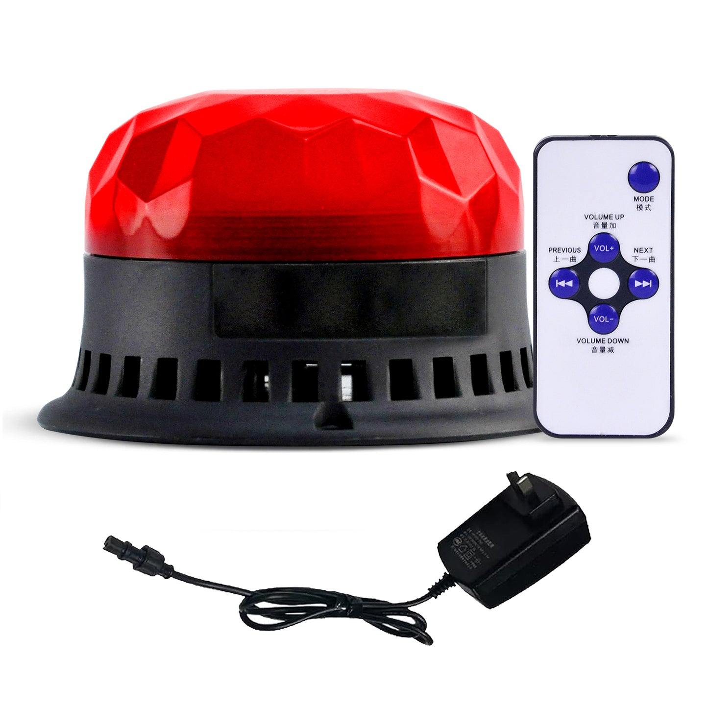 YASONG Beacon Strobe Lights LED Siren Warning Light 120dB Loud horn 2 Flashing Mode Magnetic Base for Vehicles Trucks Forklift AC100-240V SLA-190-II