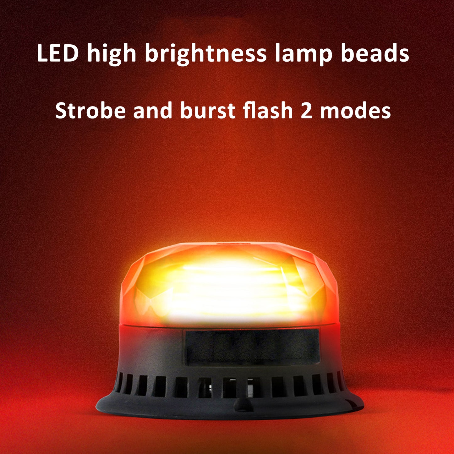 YASONG Beacon Strobe Lights LED Siren Warning Light 120dB Loud horn 2 Flashing Mode Magnetic Base for Vehicles Trucks Forklift AC100-240V SLA-190-II