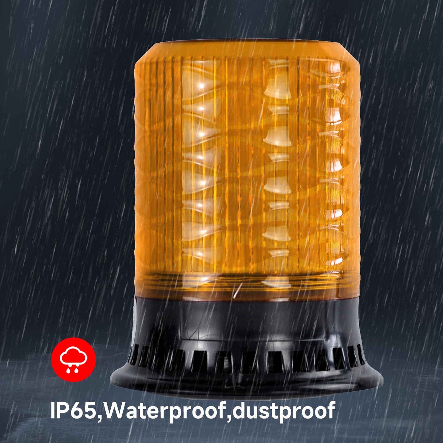 YASONG LED Strobe Light 120dB 9 Tones 4 Flash Modes Waterproof Warning Beacon Flashing Light for Vehicle, Truck, Forklift, Workshop DC12V/24V SLA-090