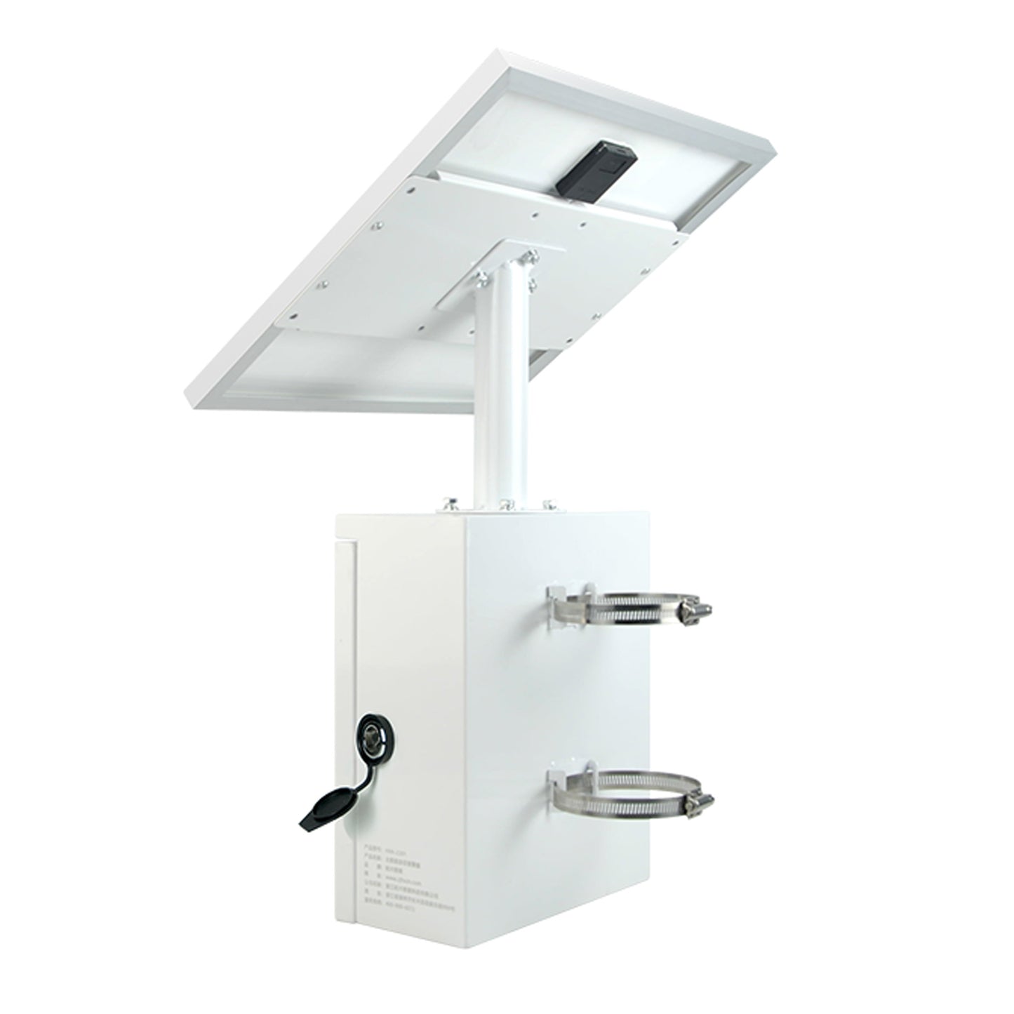 YASONG Solar Motion Sensor Alarm Siren Outdoor Motion Detector Sirens with Red and Blue Strobe Light, 120dB Horn Alarm System SLA-TYN01