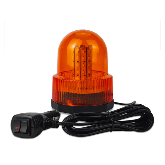 60 LED Beacon Strobe Light 12V-24V Amber Magnetic Rooftop Emergency Safety Warning Flashing Light for Forklift Truck Tractor Carts UTV Bus