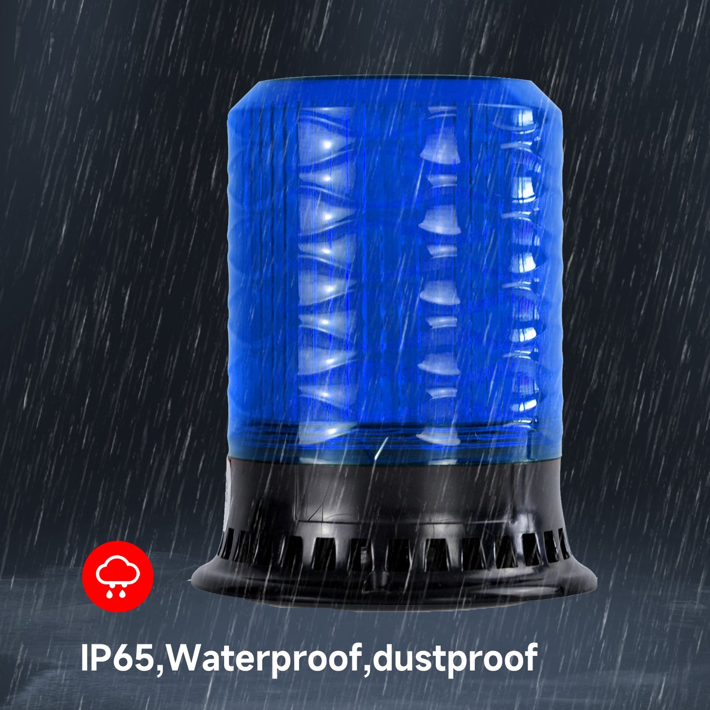 YASONG LED Strobe Light 120dB 9 Tones 4 Flash Modes Waterproof Warning Beacon Flashing Light for Vehicle, Truck, Forklift, Workshop DC12V/24V SLA-090