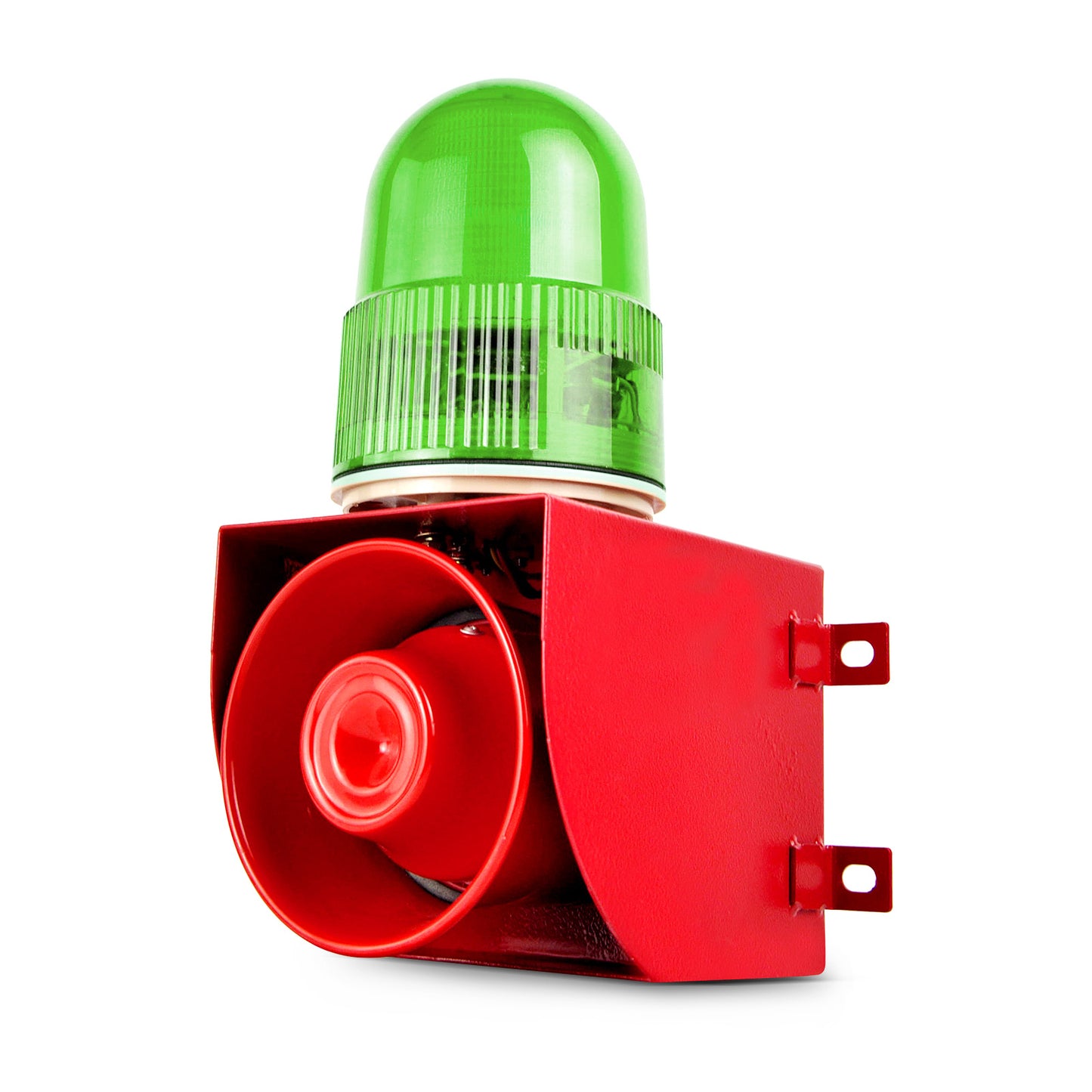 YASONG SLA-01 Industrial Alarm Siren Waterproof 120dB Horn Siren Speaker with LED Strobe Light 25W Alarm System for Factory, Dock, Warehouses