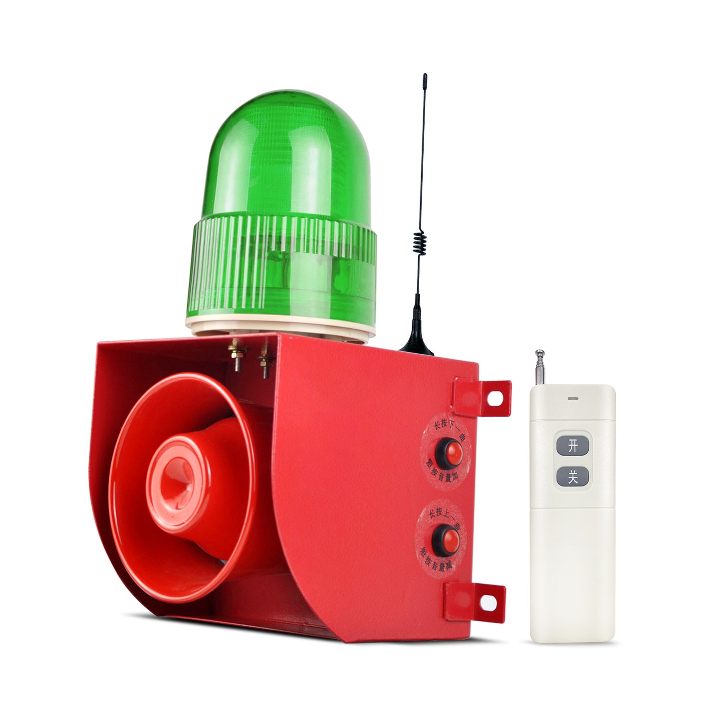 YASONG SLA-01HY Outdoor Remote Control LED Strobe Alarm Siren 1.24/0.3mile Distance Control Adjustable 120dB Speaker 12 Tones with USB Port