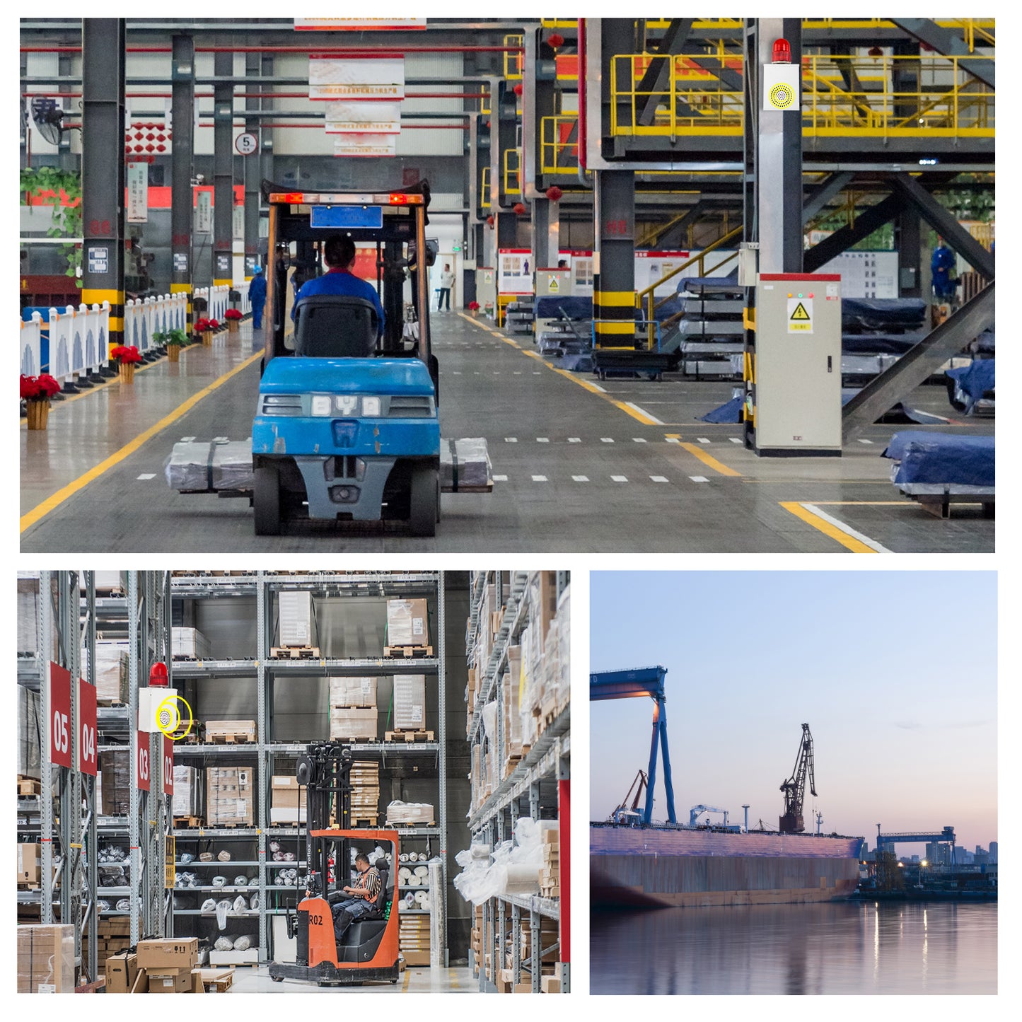 YASONG 500m Wireless Remote Control Siren Alarm Industrial 120dB Lound Horn Sirens with Adjustable Volume and Tone Security Alarm Systerm SLA-B02Y