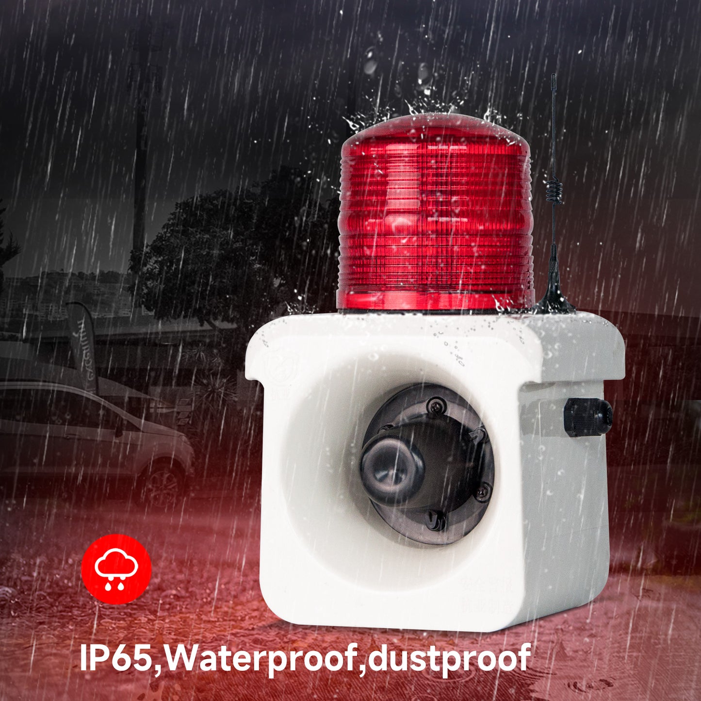 YASONG Wireless Remote Control Alarm Siren(2000m/500m), LED Strobe Warning Light 120dB Horn Power 15W for Loss Prevetion, Warehouse Factory SLA-800Y