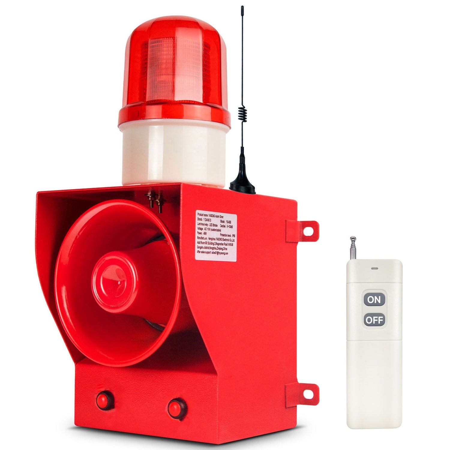 Wireless Remote Control Audible and Visual Alarm SLA-05BY: A Smart Solution for Global Industrial and Commercial Safety