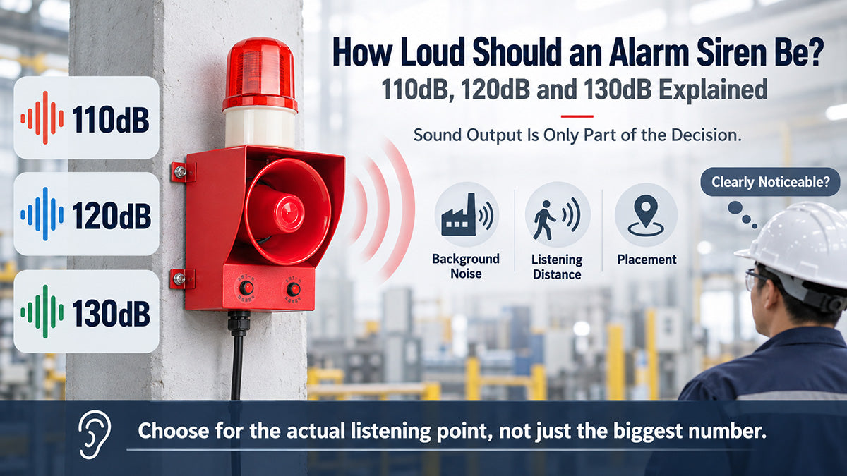 ¿Qué tan fuerte debe ser la sirena de una alarma? Cómo elegir entre 110 dB, 120 dB y 130 dB