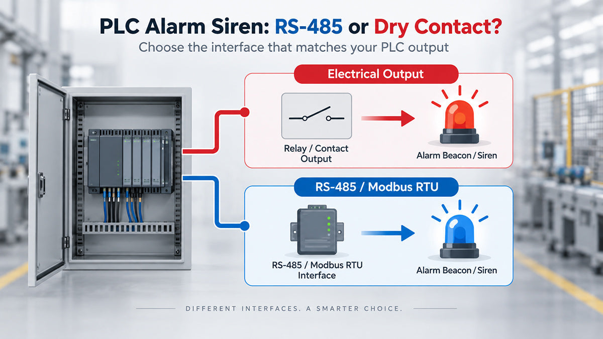 PLC Alarm Siren: RS-485 or Dry Contact?