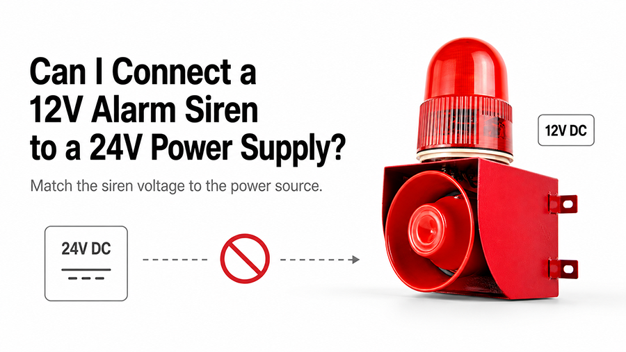Can I Connect a 12V Alarm Siren to a 24V Power Supply?