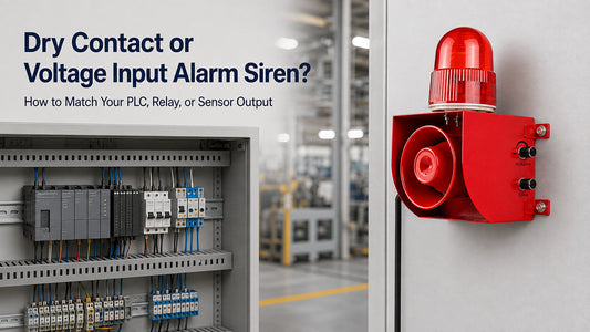 Dry Contact or Voltage Input Alarm Siren? How to Choose for Your PLC, Relay, or Sensors
