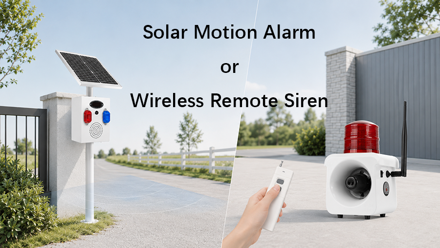 Solar Motion Sensor Alarm or Wireless Remote Control Siren?