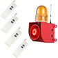YASONG 1.2Mile/0.3Mile Outdoor Remote Control Alarm Siren, 120dB Loud Horn Adjustable with USB Port and 4 Remote Control IP65 Waterproof SLA-01HY-4