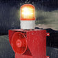 YASONG 45W 130dB IP65 Industrial Alarm Siren, Push Button Triggered, Cold Rolled Steel with Strobe Light SLA-05AZ