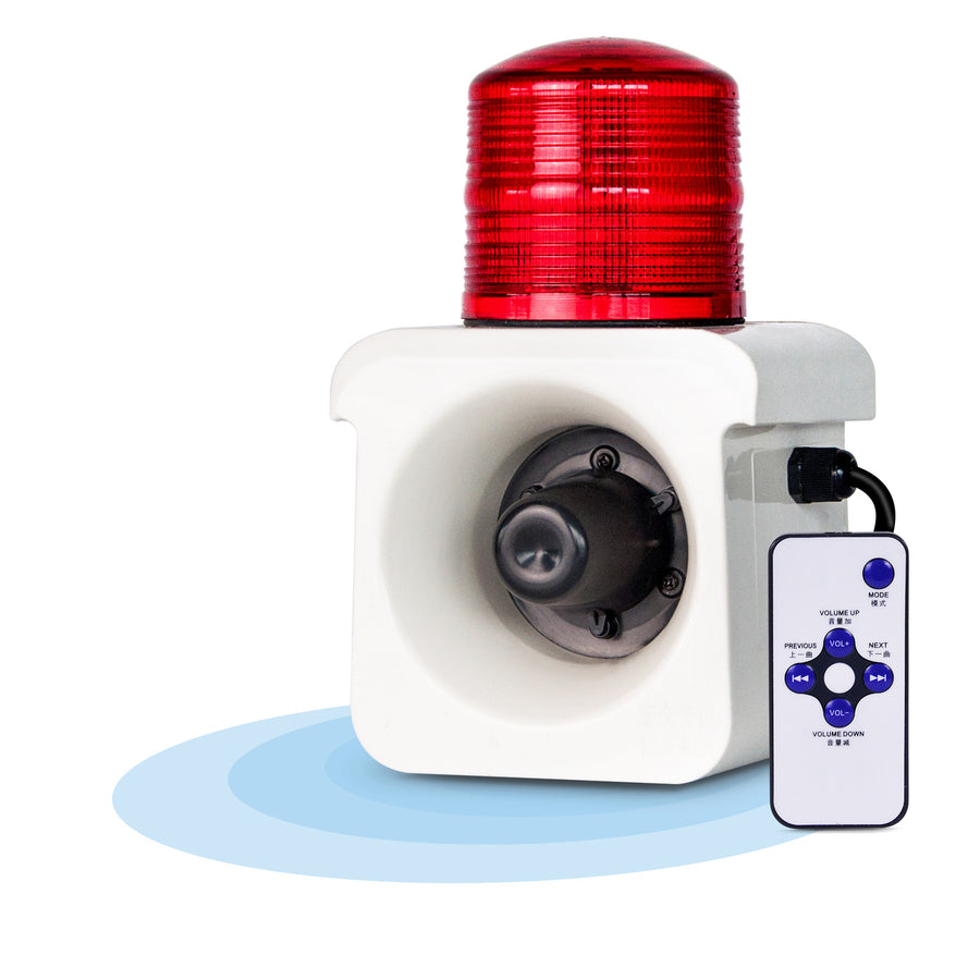 YASONG SLA-800W 120dB Motion Sensor Siren, 15W, 12 Tones, 10m Detection, IP65, USB Audio, LED Strobe