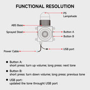 YASONG SLA-01HZ 120dB Button Control Alarm Siren, 25W, IP65, USB Upload, LED Strobe, One-Button Linkage