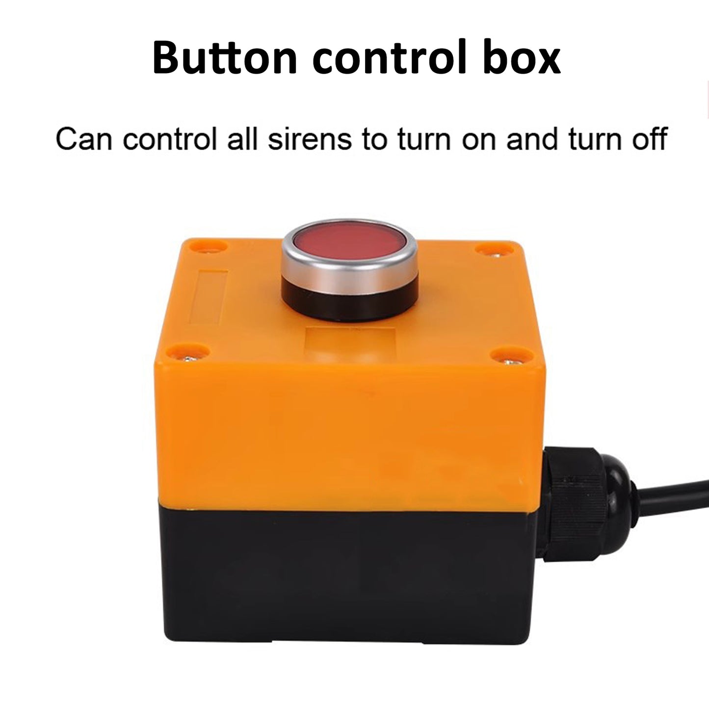 Alarm Siren with Button Control Box 130dB Horn 12 Tones Adjustable 45w Emergency Alarm Systerm Strobe Siren for Farm Factory Harbor Dock SLA-05BZ