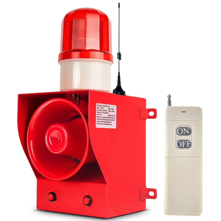 YASONG SLA-05BY-500 130dB Remote Control Siren, 500m Range, 45W, 12 Tones, LED Strobe
