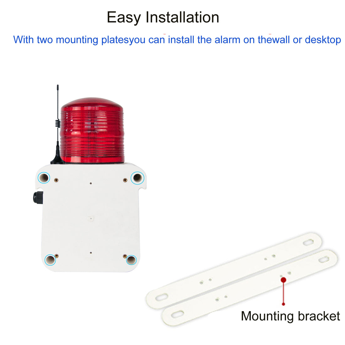 Sirena de alarma inalámbrica con control remoto YASONG (2000m/500m), luz estroboscópica LED de advertencia, bocina de 120dB, potencia de 15W para prevención de pérdidas, almacén, fábrica SLA-800Y