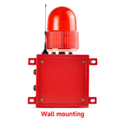 Sirena de alarma con control remoto para exteriores YASONG de 1.2 millas/0.3 millas, bocina ruidosa de 120 dB ajustable con puerto USB y 4 controles remotos, impermeable IP65 SLA-01HY-4