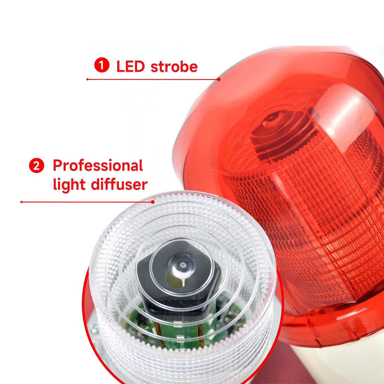 YASONG SLA-05B1 130dB Outdoor Timer Alarm Siren, 45W, 12 Tones, IP65, USB Upload, LED Strobe