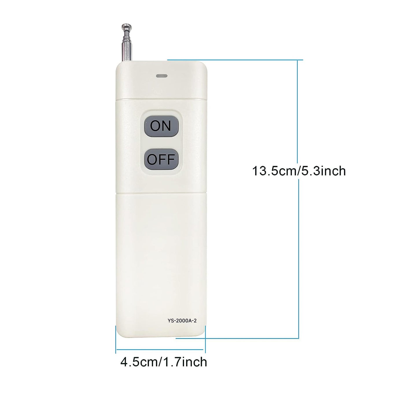 Wireless Remote Control 500 Meters（No Wall) Control alarm Turn on or Turn off One Alarm Can Be Equipped with Up to 60 Remote Controls