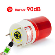 YASONG LTE-1101MJ Revolving LED Beacon Warning Light, 90dB Buzzer, IP44, 3W, Screw Mount