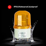YASONG Amber Strobe Beacon Warning Light, 90dB Buzzer, Separate Sound/Light Control, IP44, DC/AC Options