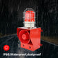 2000m Wireless Remote Siren 130dB - 45W Heavy Duty Outdoor Alarm with Strobe Light Adjustable Volume & Tone SLA-05CY-2000