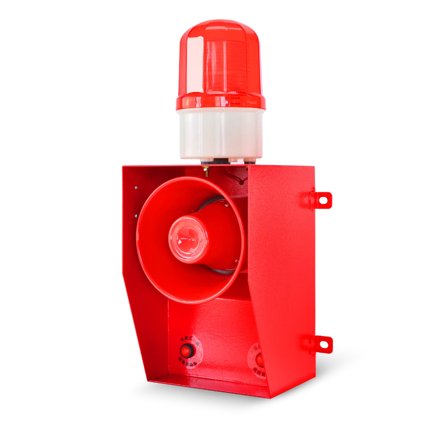 One Button Siren Alarm 130db Horn 12Tone Tornado Fire Alarm Siren Home Security Systerm Alarm Range of 150m-300m for Warehouse Factory Farm Harbor Dock SLA-06BZ