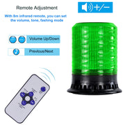 YASONG SLA-190 120dB LED Beacon Siren Light, 9 Tones, 4 Flash Modes, DC10V-30V, Remote Control