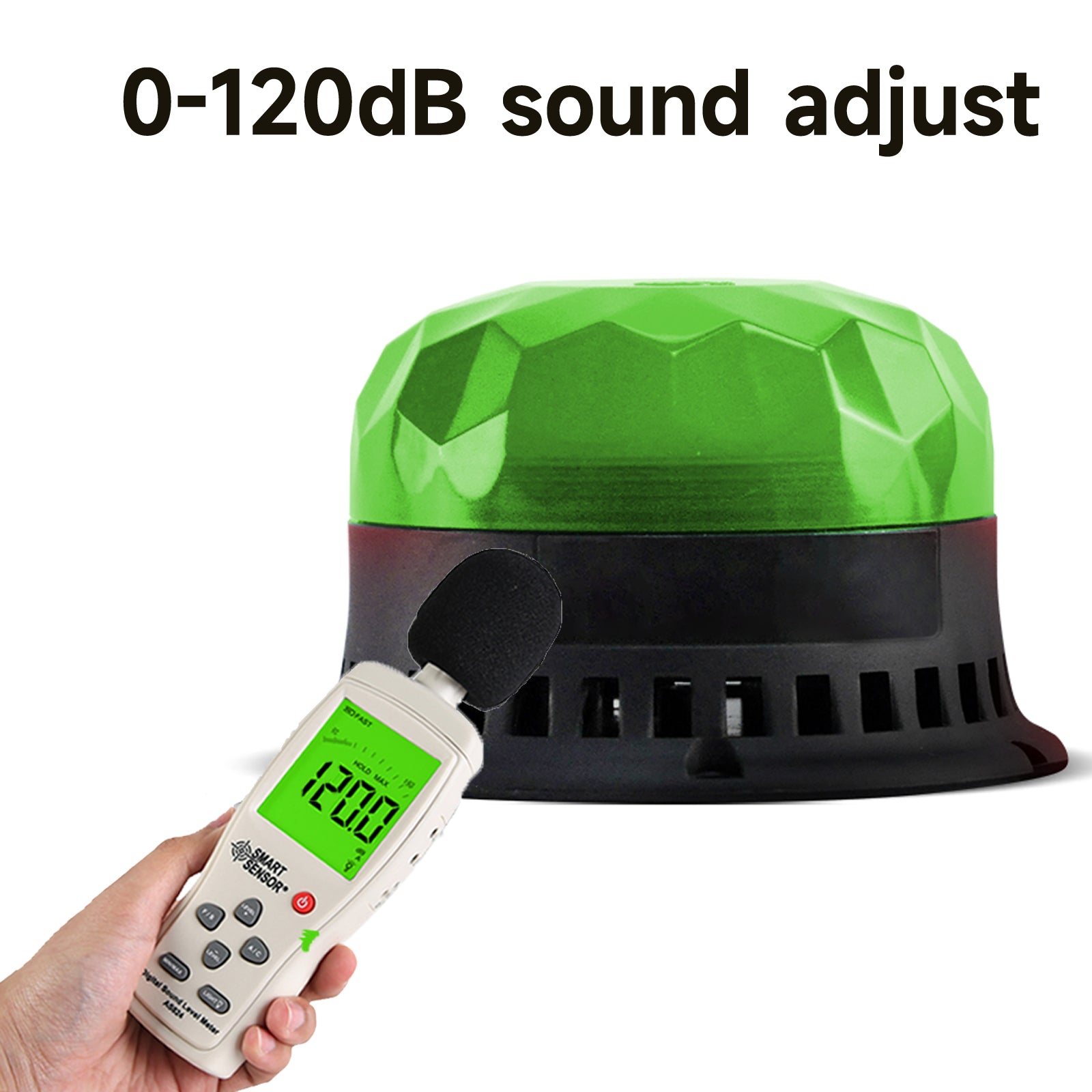 YASONG SLA-190-II 120dB LED Beacon Siren Light, 9 Tones, 2 Flash Modes, AC100-240V, Remote Control
