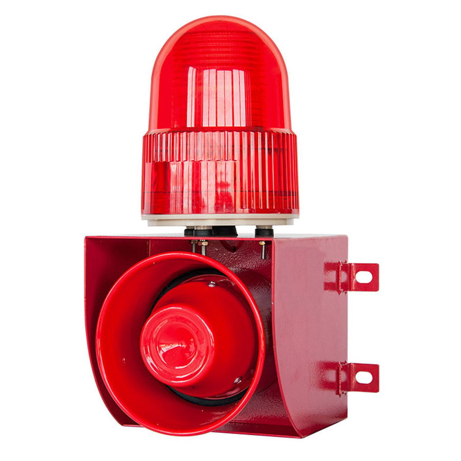 YASONG SLA-01G 120dB Industrial Outdoor Alarm Siren, 25W, IP66 Waterproof, LED Strobe, Wall Mount