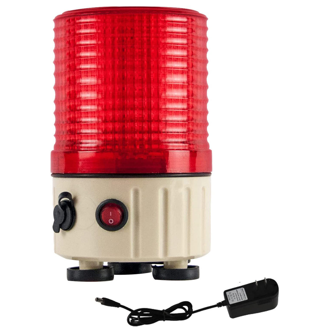YASONG SLA-16J Rotating Magnetic Battery Beacon Light, 90dB Buzzer or No Sound, IP65, AC100-240V Charging