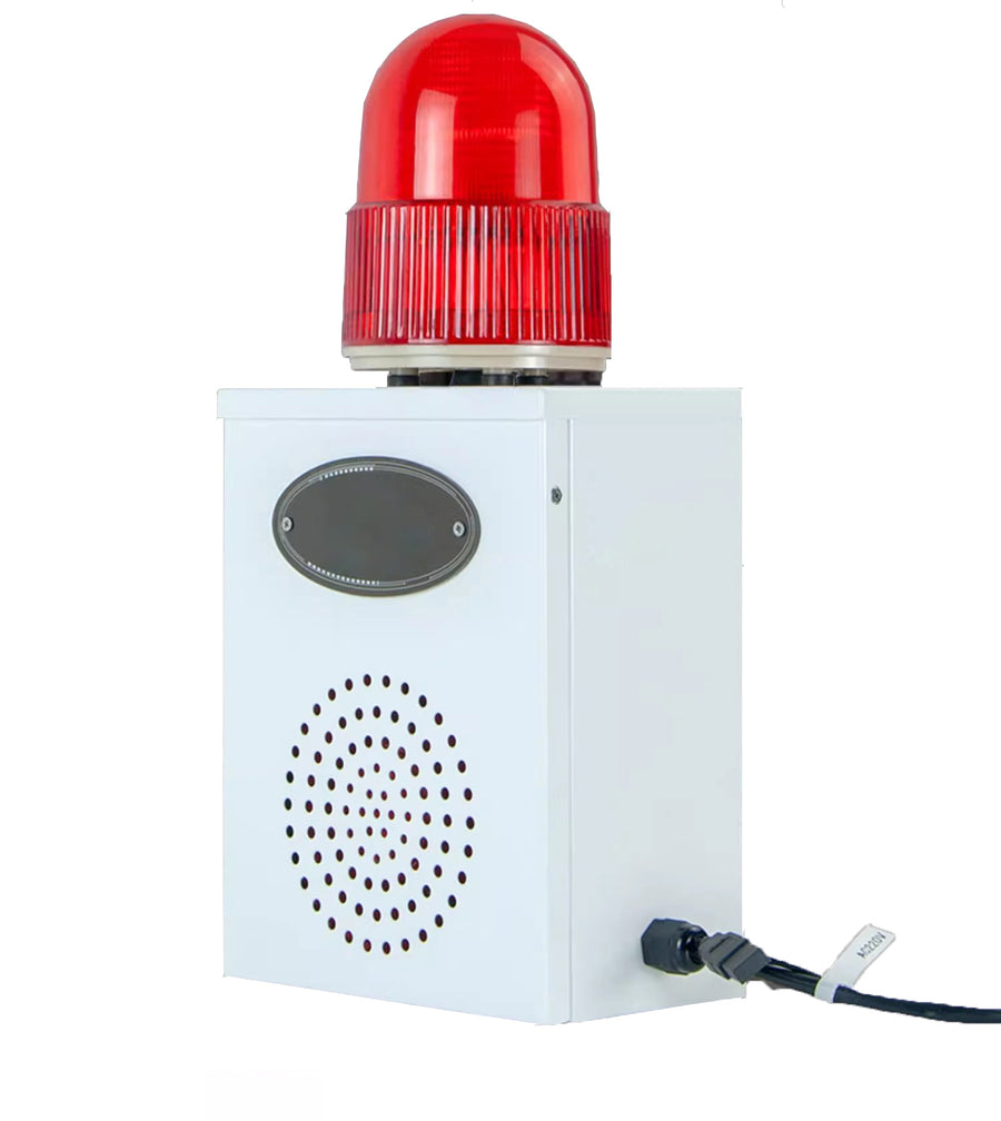 YASONG SLA-B02K 120dB Discrete Signal Alarm Siren, 25W, 12 Tones, IP65, USB Upload, LED Strobe