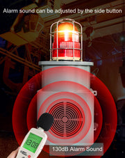 YASONG SLA-08 130dB Anti-Collision Siren, 50W, Adjustable Volume & 12 Tones, IP65, USB Upload, LED Strobe