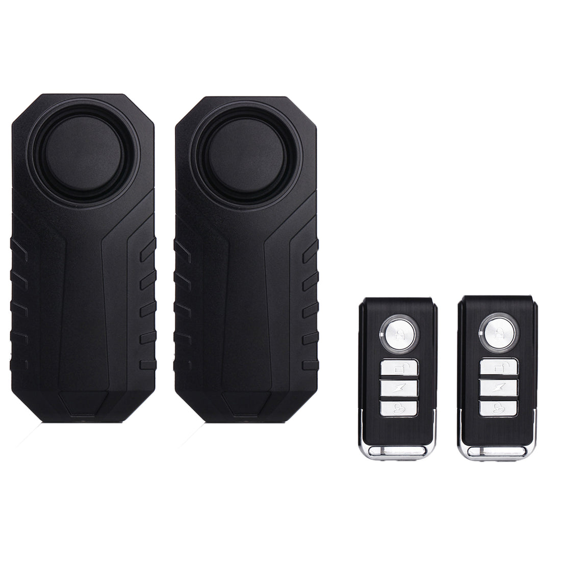 YASONG Alarme de vélo avec télécommande, alarme moto 113 dB puissante, alarme antivol pour vélo, système d'alarme de sécurité sans fil à vibration pour véhicule, lot de 2