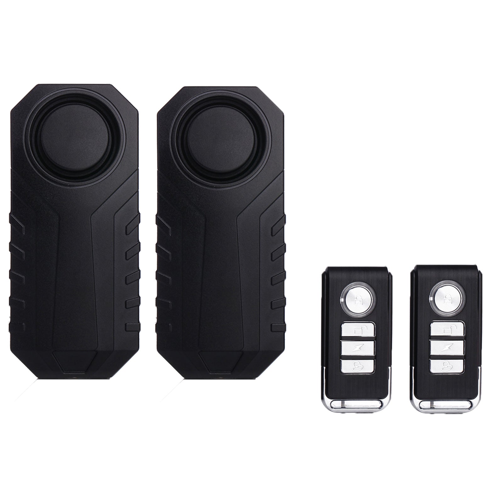 YASONG Alarme de vélo avec télécommande, alarme moto 113 dB puissante, alarme antivol pour vélo, système d'alarme de sécurité sans fil à vibration pour véhicule, lot de 2