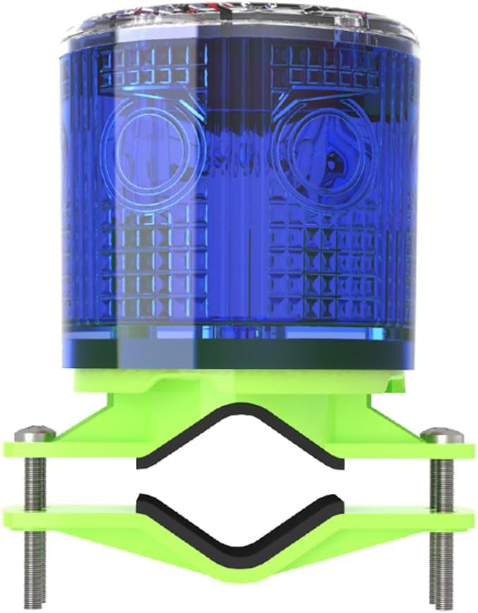 YASONG Solar LED Industrial Strobe Warning Light, IP54 Outdoor Safety Beacon, 6 LEDs, Auto Night Flashing
